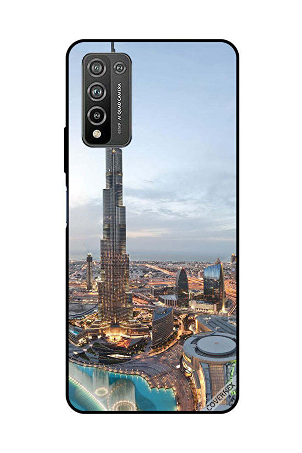 غطاء حماية لهاتف Honor 10X Lite منظر جميل لوسط مدينة دبي