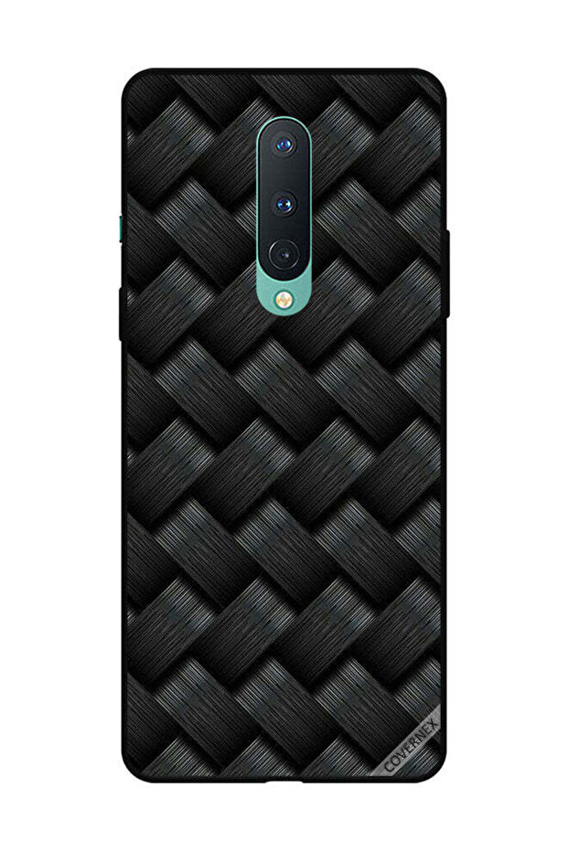 غطاء حماية لهاتف OnePlus 8 بنمط خطوط سوداء