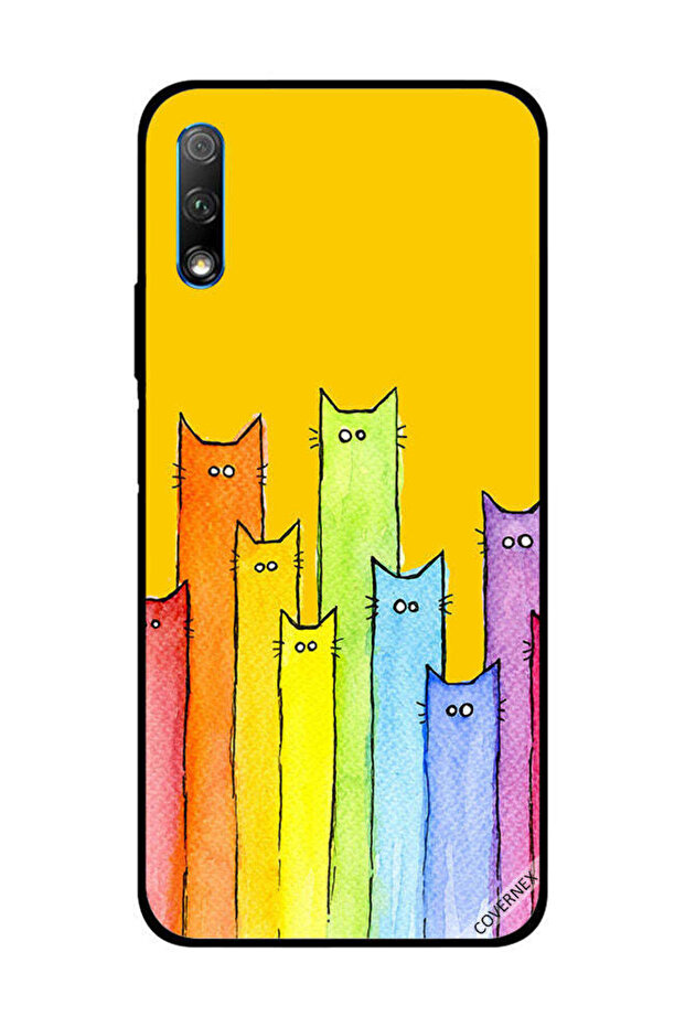 غطاء حماية لهاتف Honor 9X بتصميم دمية قطة