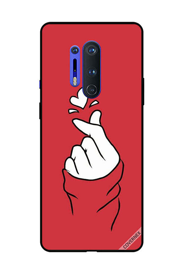 غطاء حماية لهاتف OnePlus 8 Pro Snap Love أحمر