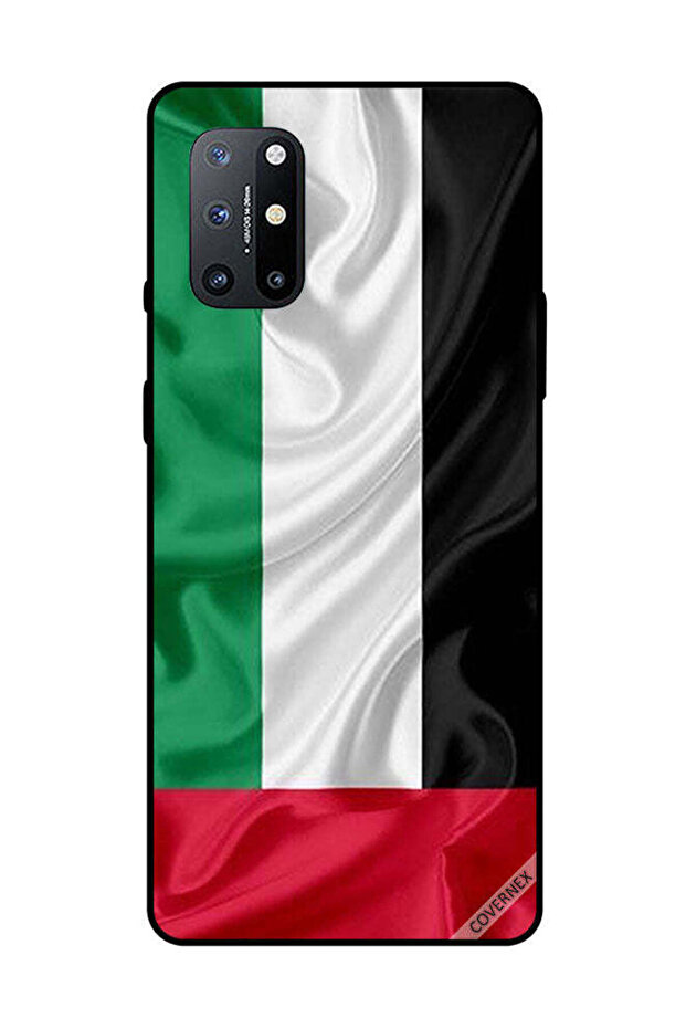 غطاء حماية لهاتف OnePlus 8T - قماش علم الإمارات العربية المتحدة