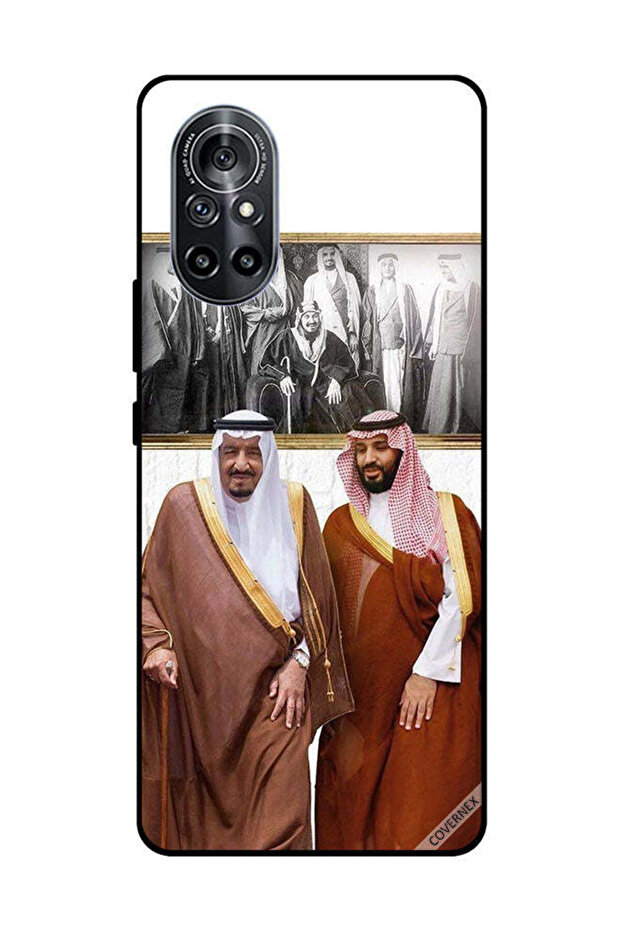 غطاء حماية لهاتف هواوي نوفا 8 5G الملك سلمان ومحمد بن سلمان يتحدثان أثناء المشي