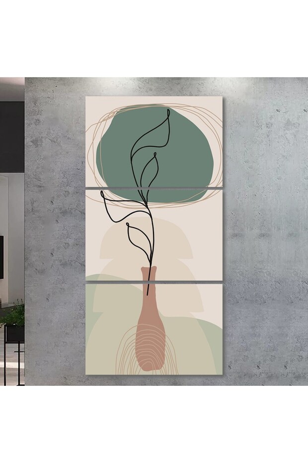 ثلاث لوحات خشبية ام دي اف مقاس 120x60 سم