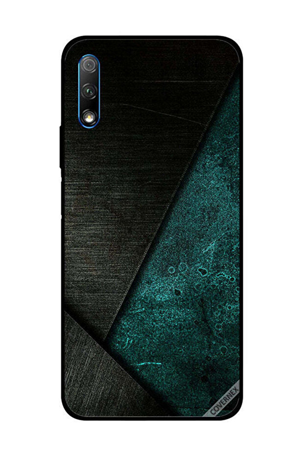 غطاء حماية لهاتف Honor 9X بنمط أسود وأخضر داكن