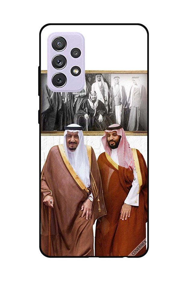 غطاء حماية لهاتف سامسونج جالاكسي A72 الملك سلمان ومحمد بن سلمان يتحدثان أثناء المشي