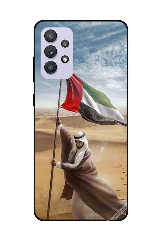 غطاء حماية لهاتف سامسونج جالاكسي A32 5G، علم الإمارات العربية المتحدة، زايد