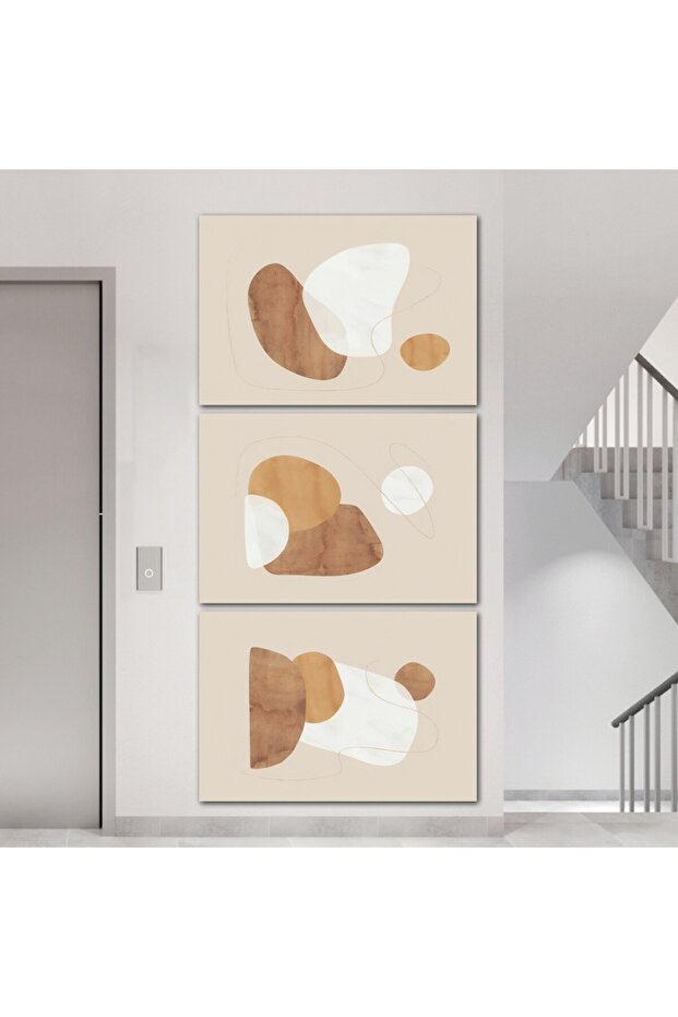 ثلاث لوحات خشبية ام دي اف مقاس 120x60 سم