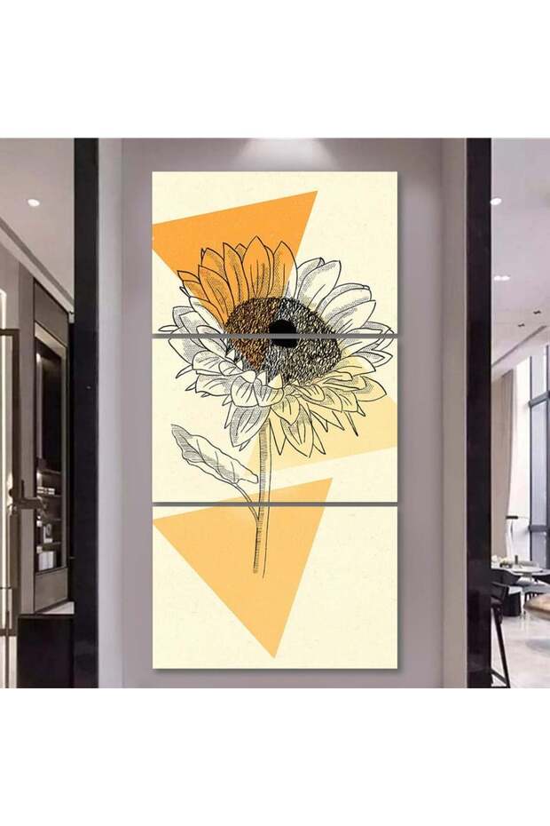 ثلاث لوحات خشبية ام دي اف مقاس 120x60 سم