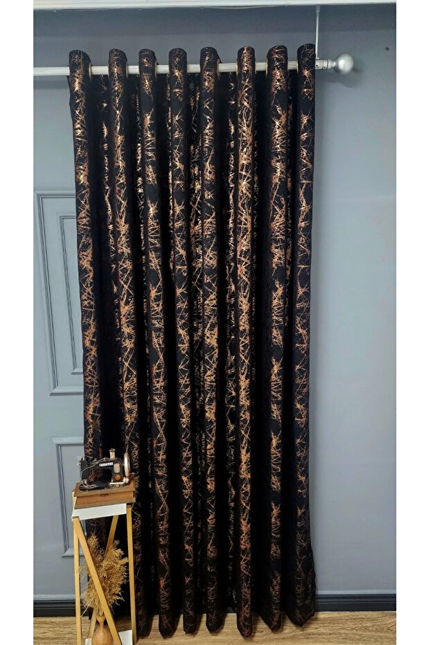 Black Bronze Foil Rustic Curtain Eyelet Ring Pipe Ring Decorative Curtain