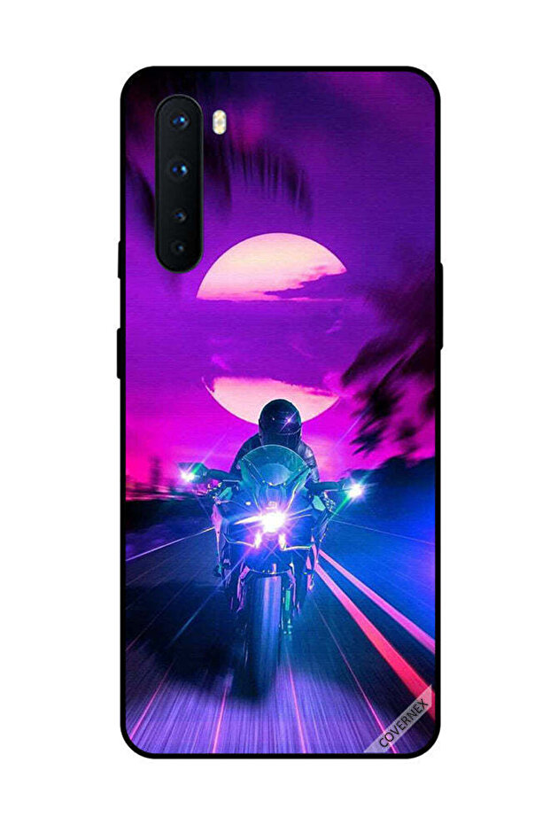 غطاء حماية لهاتف OnePlus Nord Biker Leaving Moon Behind