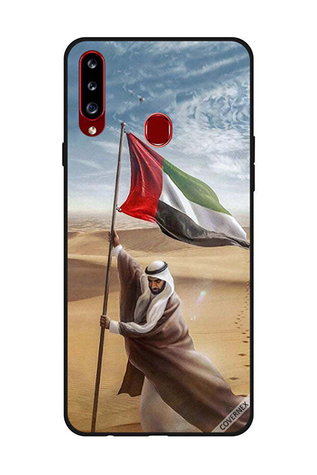 غطاء حماية لهاتف سامسونج جالاكسي A20s، علم الإمارات العربية المتحدة، زايد