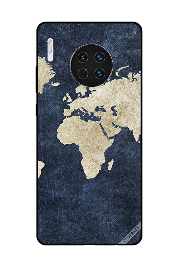 Protective Case Cover For Huawei Mate 30 Map On Jeans Pattern