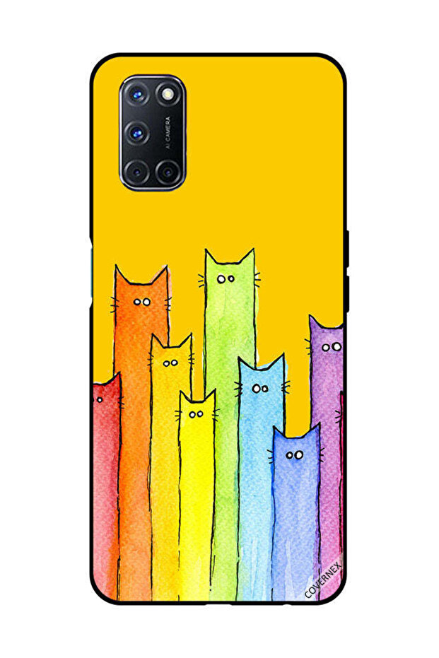 غطاء حماية لهاتف OPPO A52/A72/A92 بتصميم دمية قطة