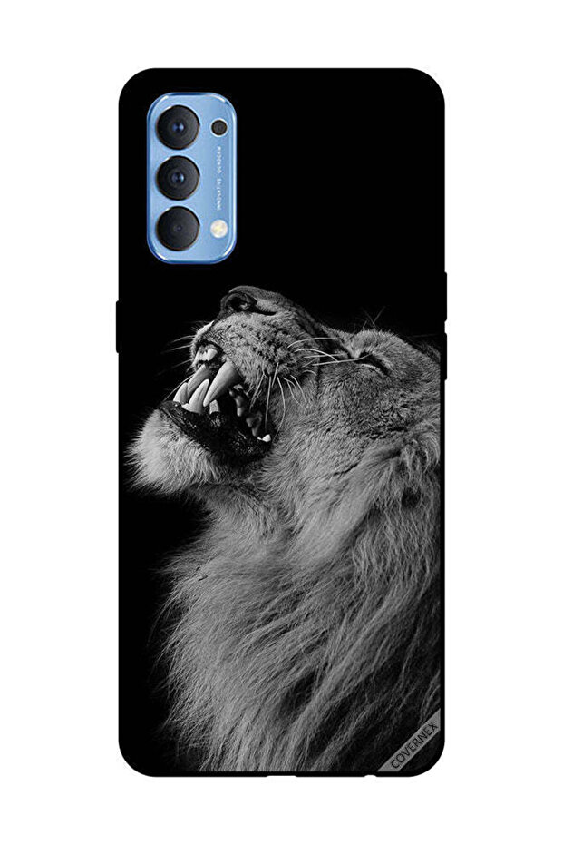 غطاء حماية لهاتف OPPO Reno 4 4G الأسد المبهج