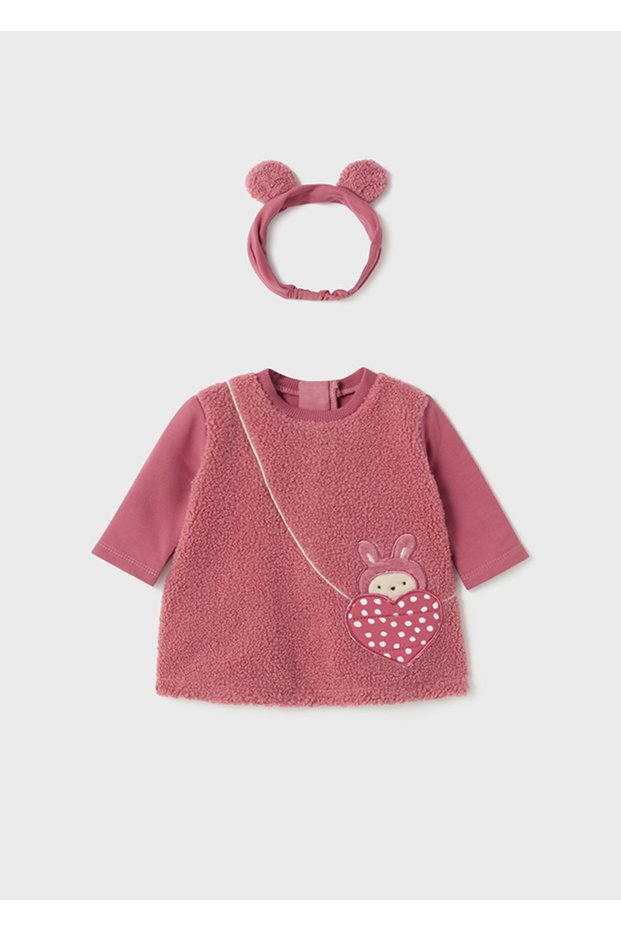 Winter Baby Girl Knitted Dress and Headband