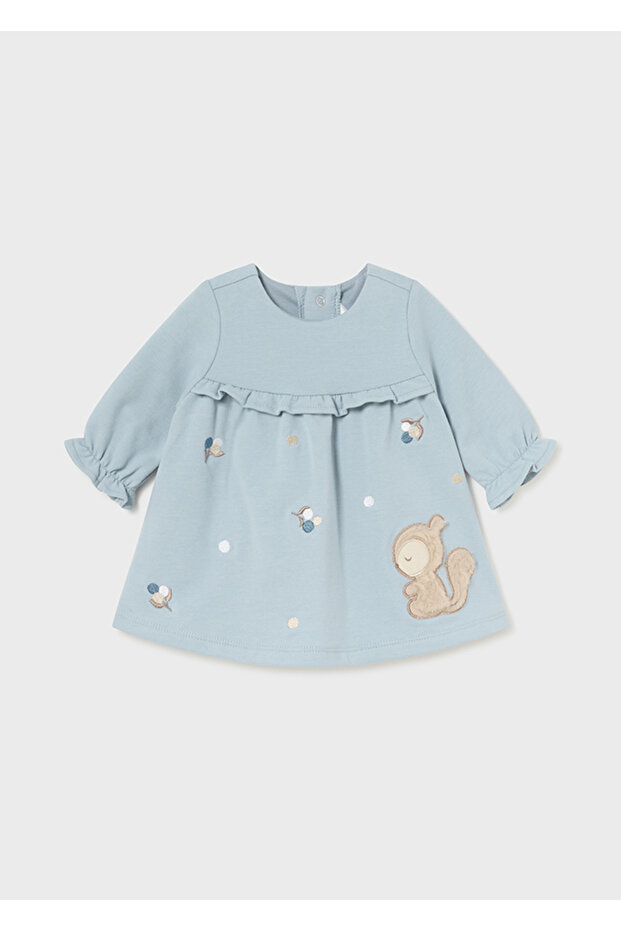 Baby Girl Squirrel Dress Blue