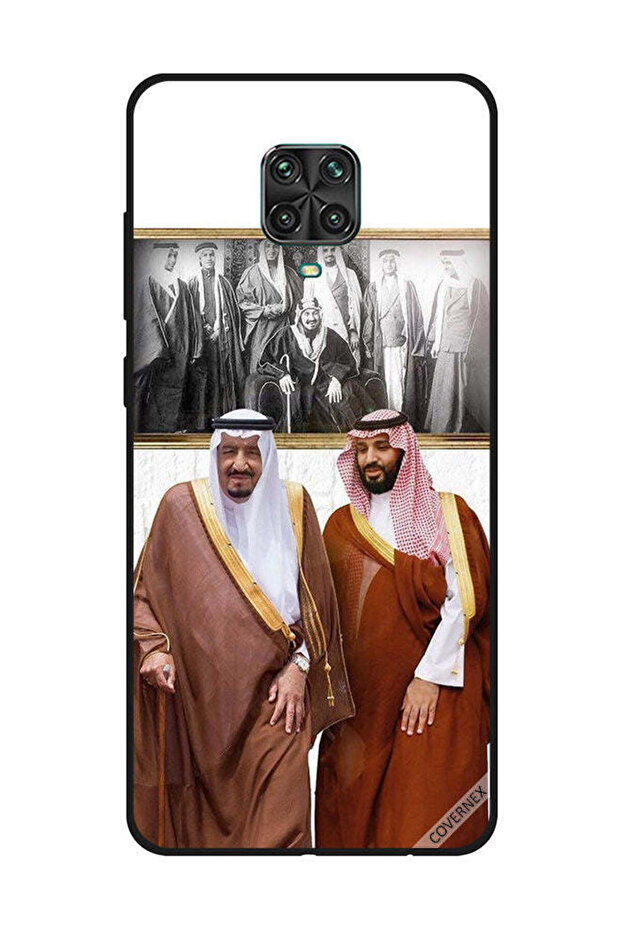 غطاء حماية لهاتف شاومي ريدمي نوت 9S/9 برو الملك سلمان ومحمد بن سلمان يتحدثان أثناء المشي
