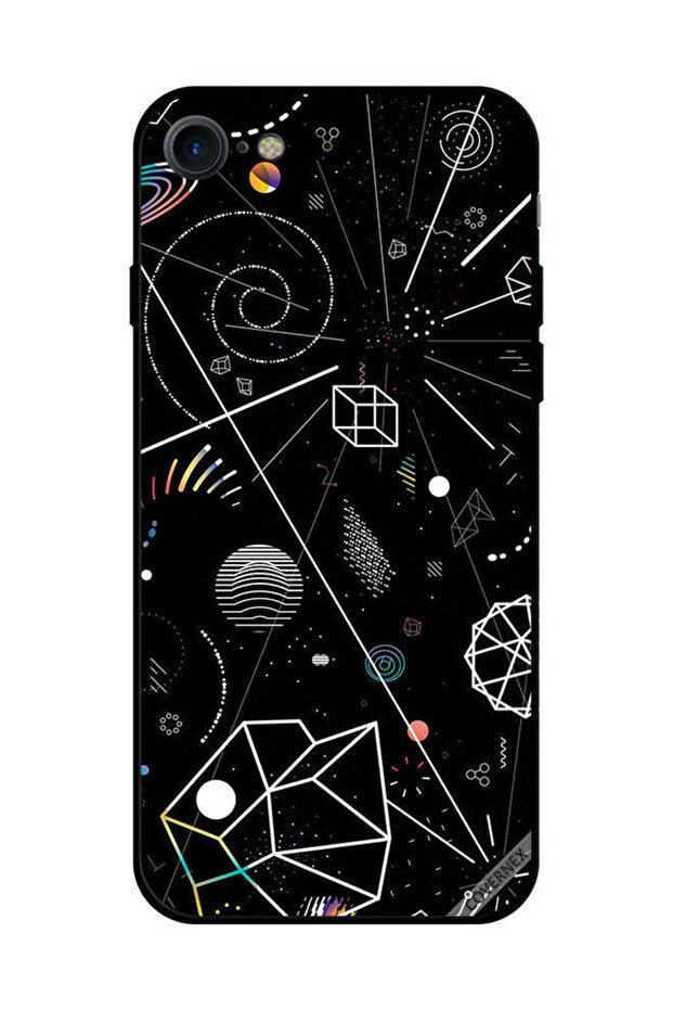 غطاء حماية لهاتف iPhone SE 2020 بأشكال هندسية