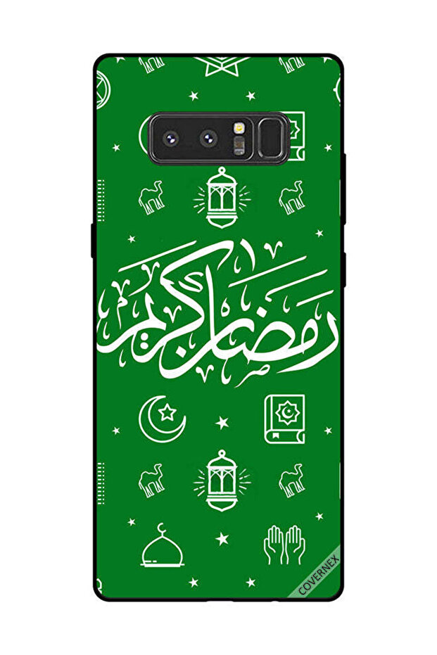 غطاء حماية لهاتف سامسونج جالاكسي نوت 8 - رمضان كريم - أخضر