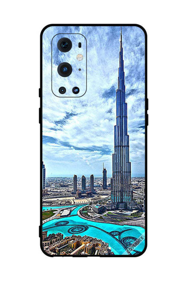 غطاء حماية لهاتف OnePlus 9 Pro - برج خليفة - غيوم تلامس السحاب