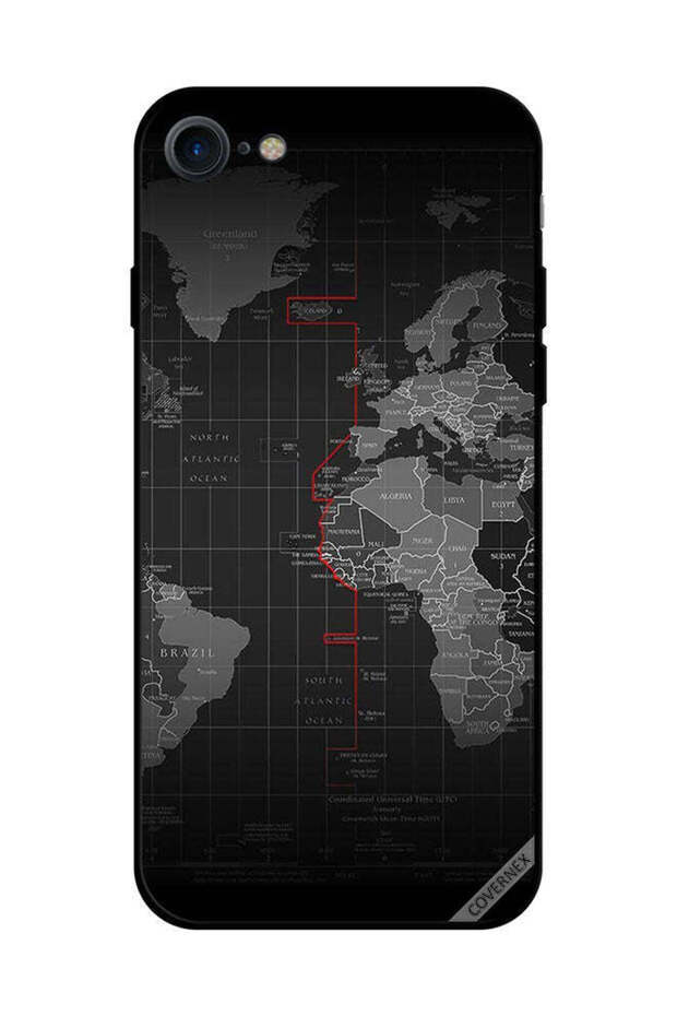 غطاء حماية لهاتف iPhone SE 2020 برسومات حدود المحيط
