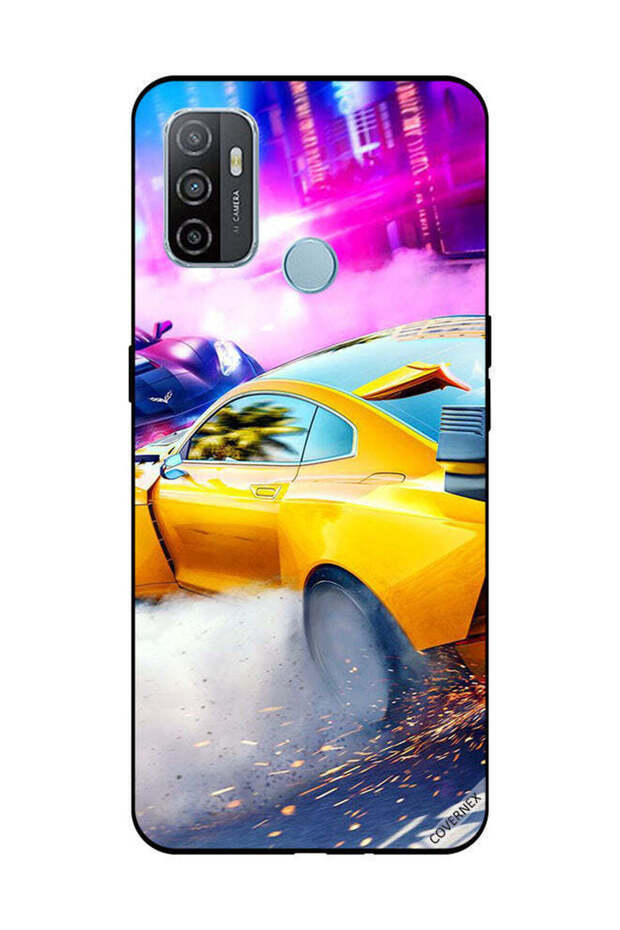 غطاء حماية لهاتف OPPO A53/A53S - سيارة صفراء