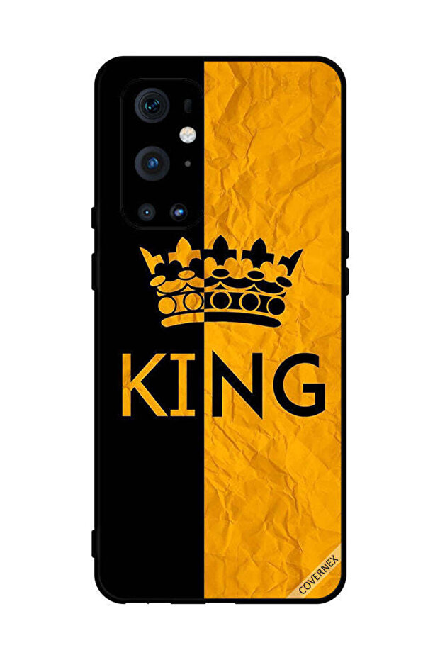 غطاء حماية لهاتف OnePlus 9 Pro - أسود وأصفر