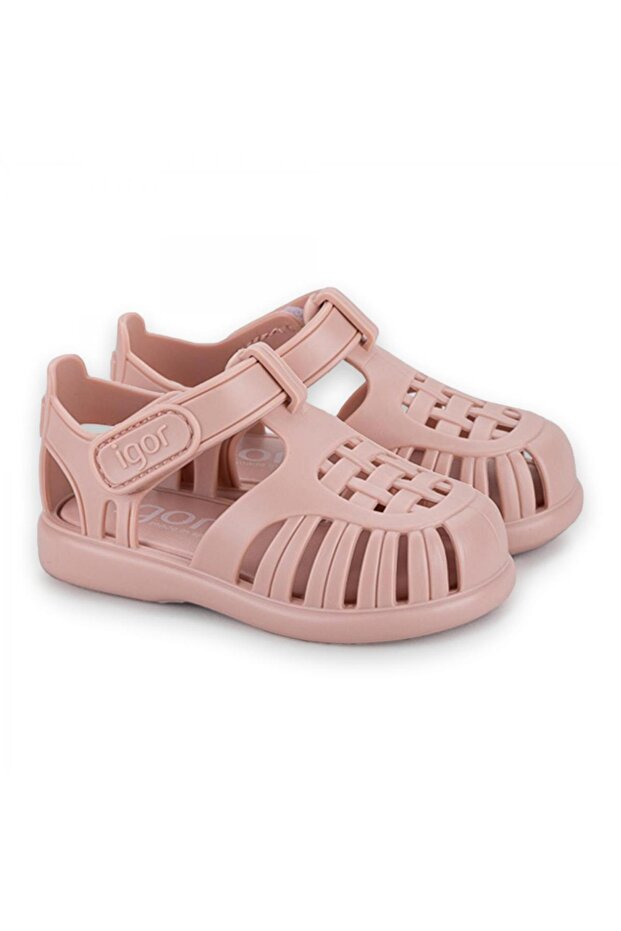 10271 K Tobby Solid Pembe Çocuk Sandalet - 6