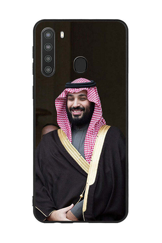 غطاء حماية لهاتف سامسونج جالكسي A21 محمد بن سلمان مبتسمًا