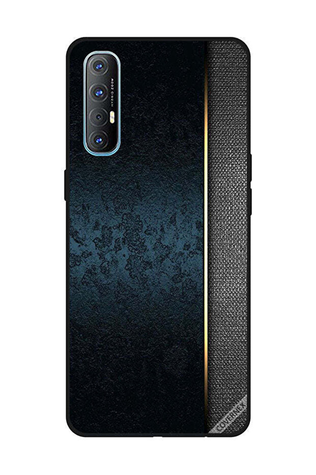 غطاء حماية لهاتف OPPO Reno 3 Pro بنقشة جلد أخضر داكن