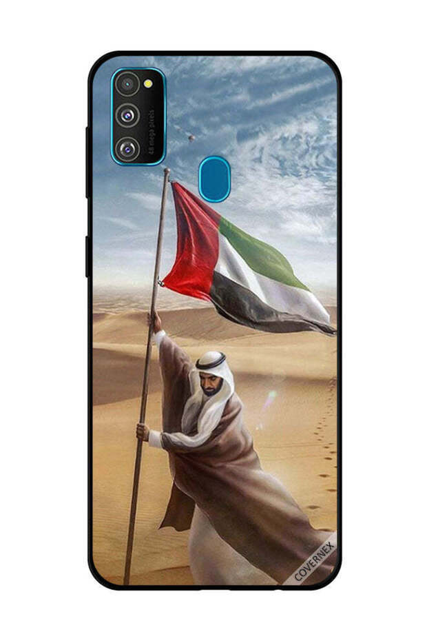 غطاء حماية لهاتف سامسونج جالاكسي M30s، علم الإمارات العربية المتحدة، زايد