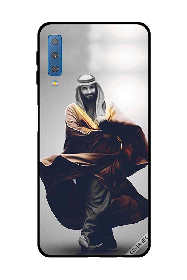 غطاء حماية لهاتف سامسونج جالاكسي A7 2018 محمد بن سلمان يمشي