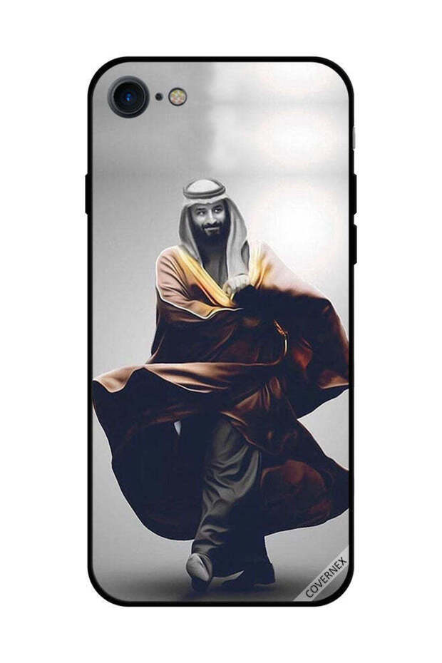 غطاء حماية لجهاز آيفون SE 2020 محمد بن سلمان يمشي