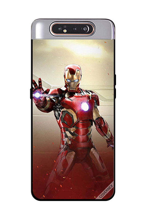 غطاء حماية لهاتف سامسونج جالاكسي A80 من Iron Man Defense
