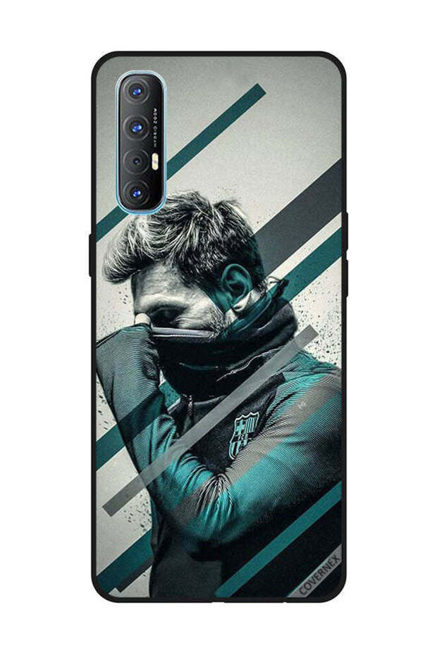 غطاء حماية لهاتف OPPO Reno 3 Pro وجه ميسي المختبئ