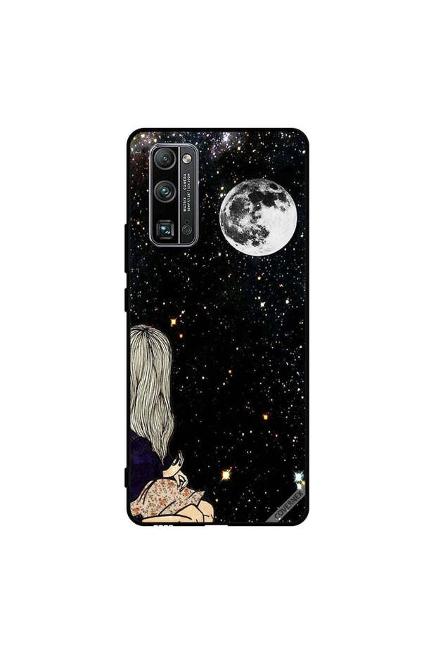 غطاء حماية لهاتف Honor 30 Pro+ مع إطلالة على القمر