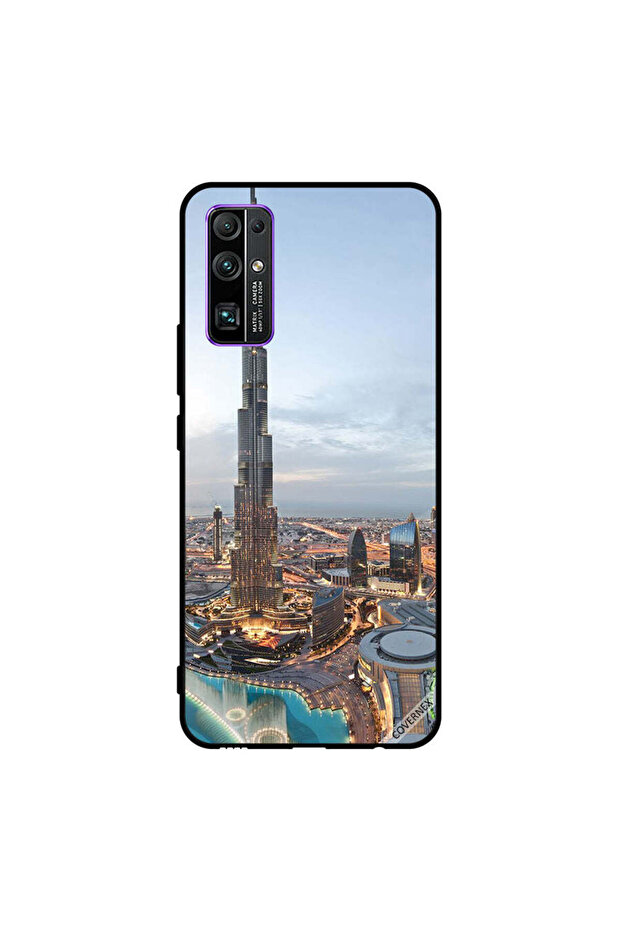 غطاء حماية لهاتف Honor 30، منظر جميل لوسط مدينة دبي