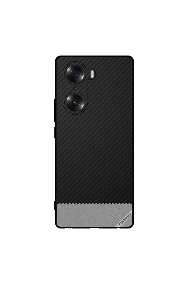 غطاء حماية لهاتف Honor 60 بنمط خطوط سوداء ورمادية