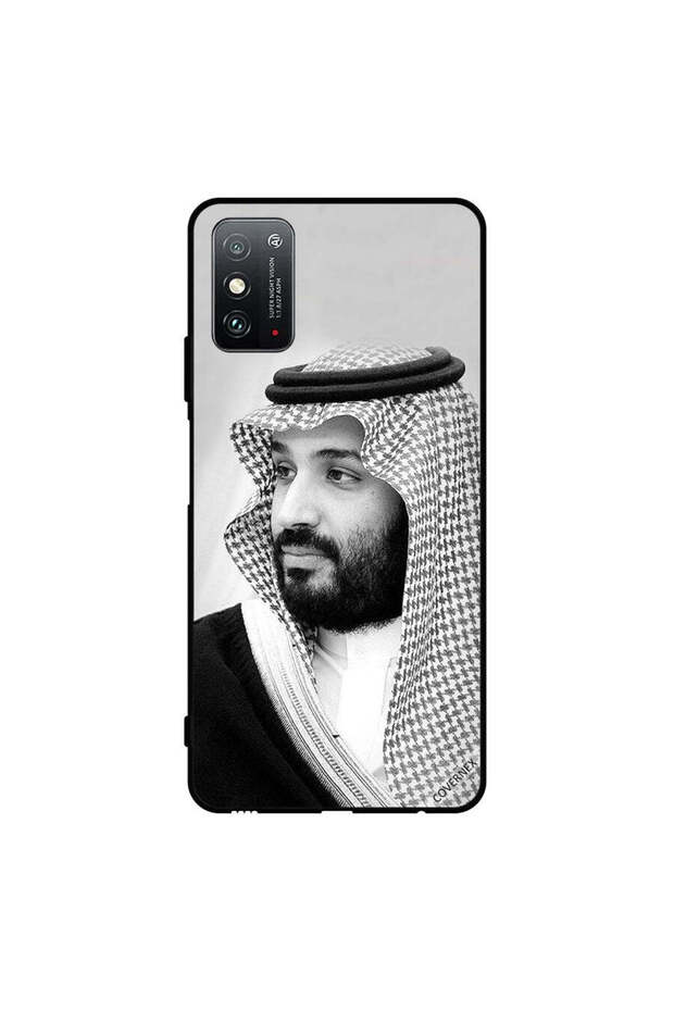 غطاء حماية لهاتف Honor X10 Max 5G صورة محمد بن سلمان بالأبيض والأسود