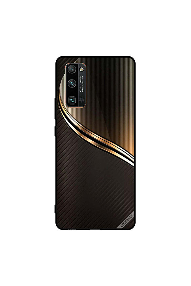 غطاء حماية لهاتف Honor 30 Pro بنمط سرقة ذهبي داكن