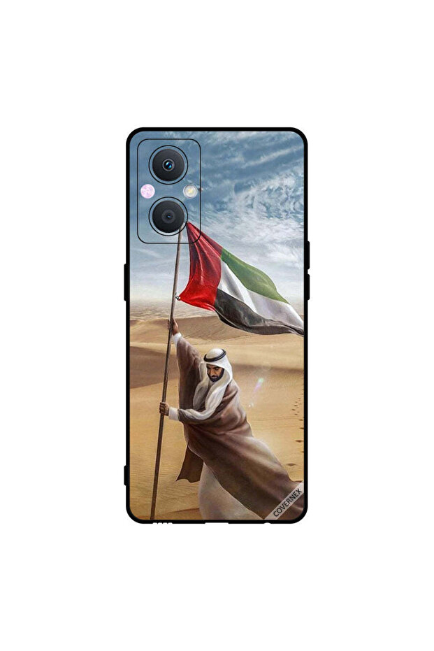 غطاء حماية لهاتف Oppo A96، علم الإمارات العربية المتحدة مزروع بعلم زايد