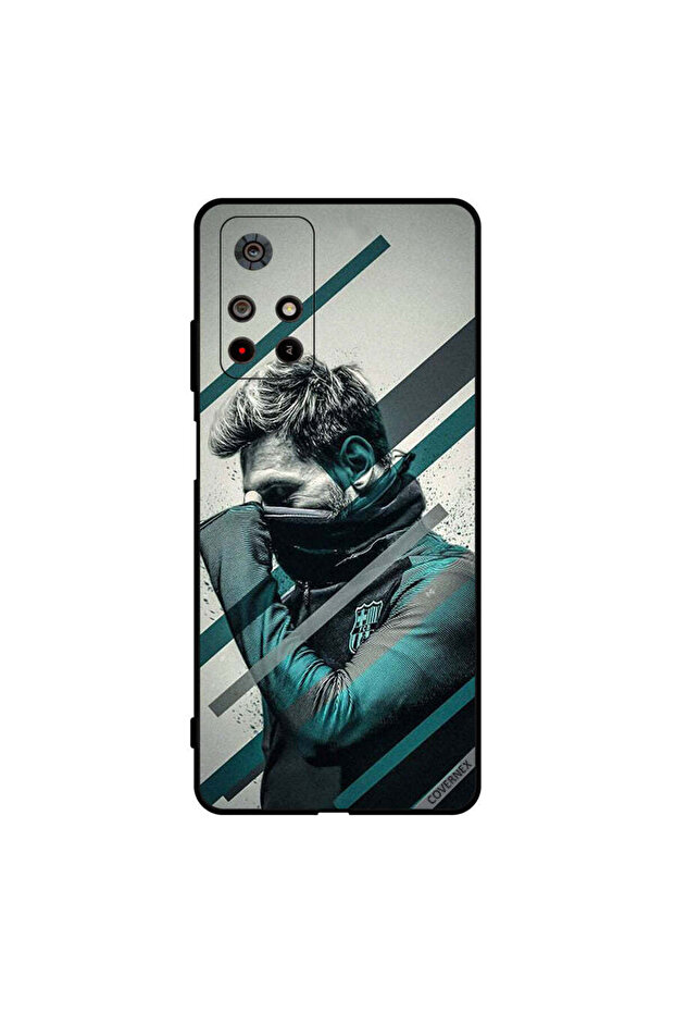 غطاء حماية لهاتف Poco M4 Pro وجه ميسي المخفي