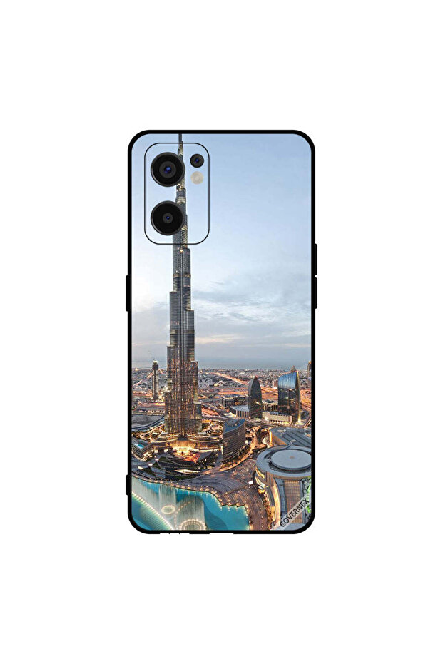 غطاء حماية لهاتف Oppo Reno7 SE 5G منظر جميل لوسط مدينة دبي
