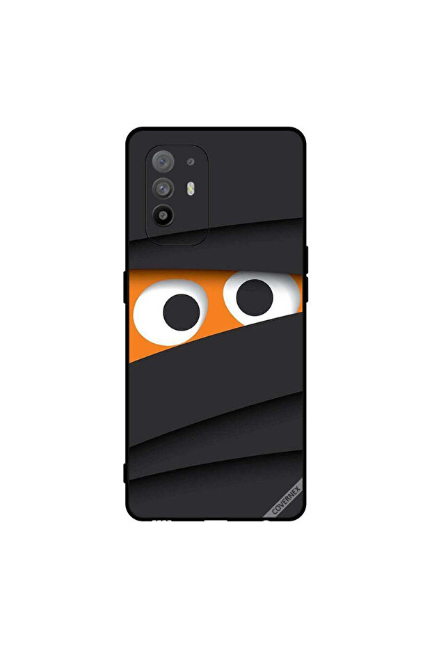 غطاء حماية لهاتف Oppo A95 بطبعة عينين
