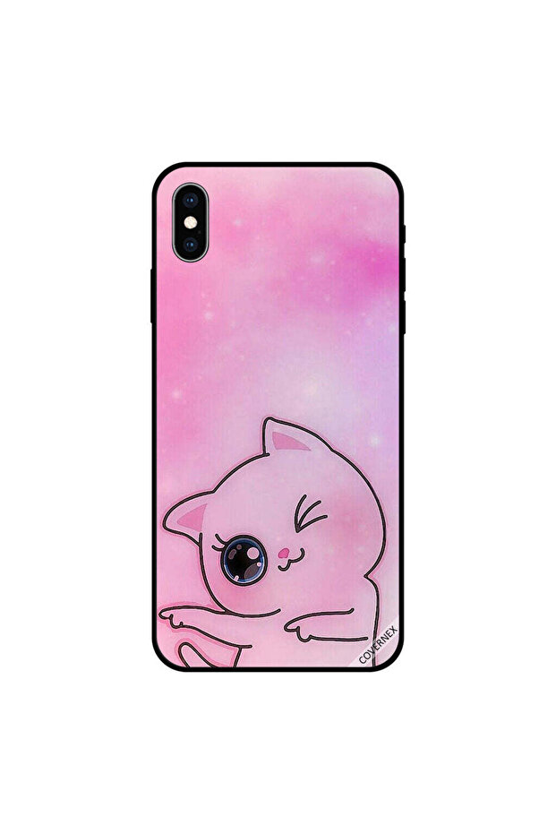 غطاء حماية iPhone X بتصميم قطة صغيرة