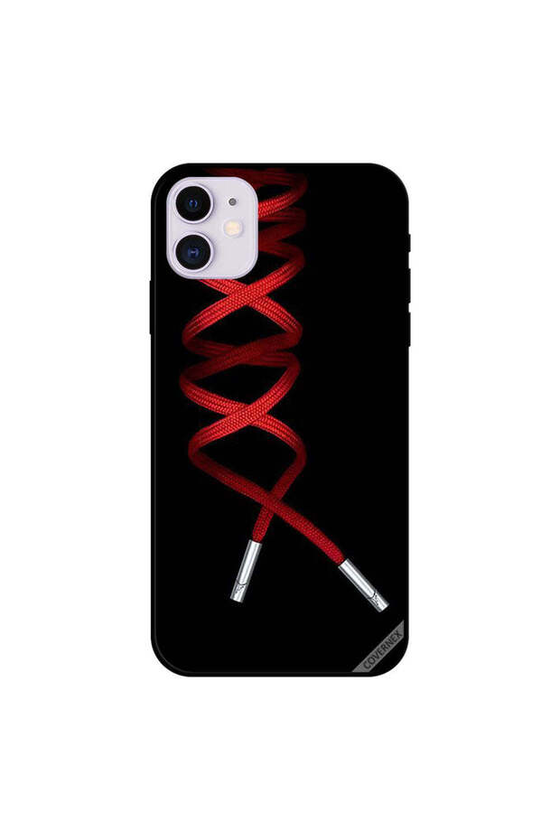 غطاء حماية لجهاز iPhone 11 بتصميم سلك مربوط بالأحذية