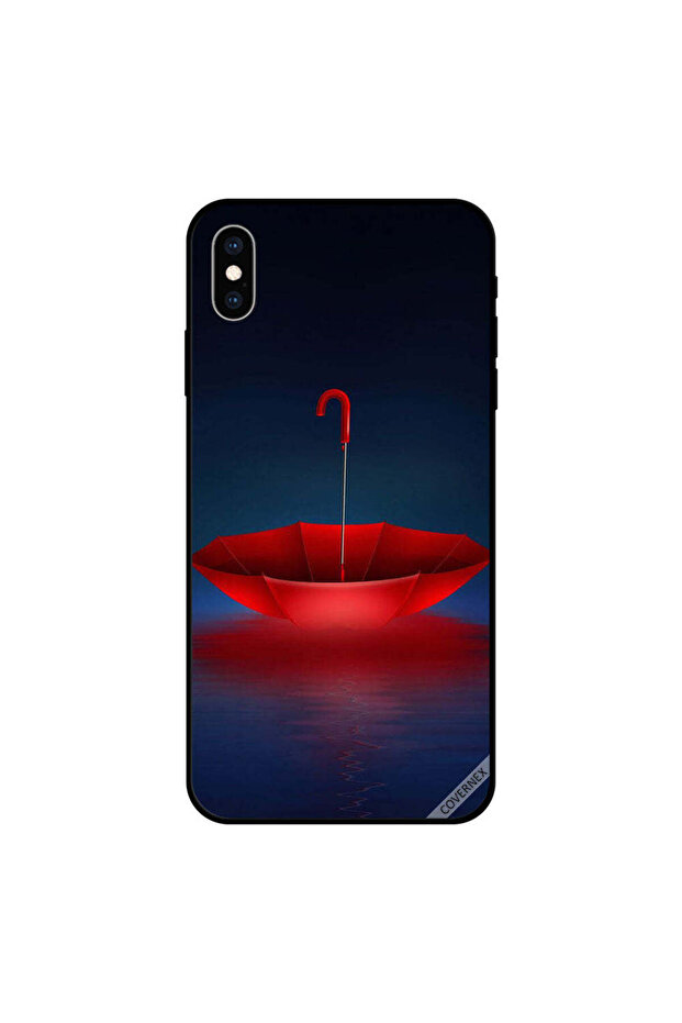 غطاء حماية لجهاز iPhone X بمظلة حمراء جميلة