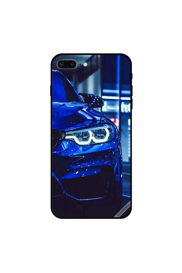 غطاء حماية لجهاز iPhone 7 Plus - سيارة زرقاء داكنة