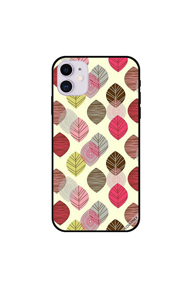 iPhone 11 Case Cover Colored Feathers Pattern - 1