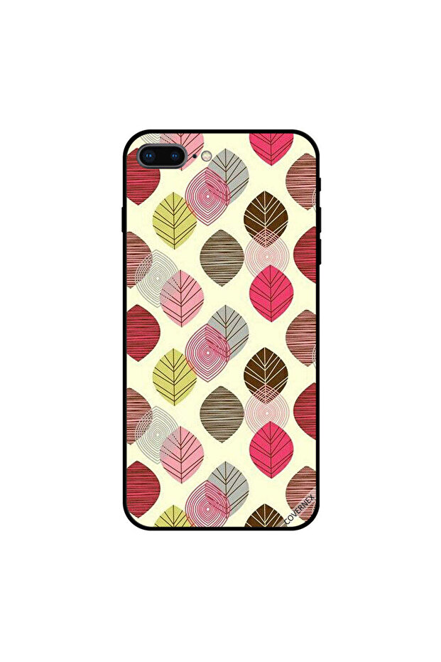 غطاء حماية لجهاز iPhone 8 Plus بنقشة ريش ملون - 1